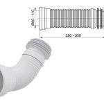 Elastični WC priključak BALTIK 280-550mm