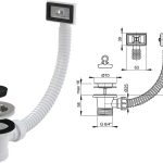 Pileta za sudoperu 6/4″ sa čepom i prelivom