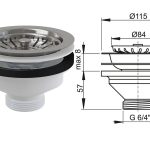 Pileta za sudoperu 6:4″ Ø115