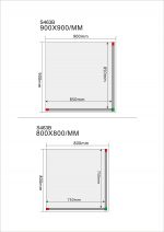 Kerasan Kvadratni Tuš paravan S463 providno - Слика 4