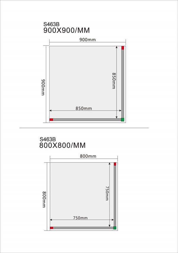 Kerasan Kvadratni Tuš paravan S463 providno - Слика 4