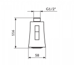 Tuš ručica PTR385JC-3 - Слика 2