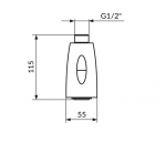 Tuš ručica PTR385JC - Слика 2