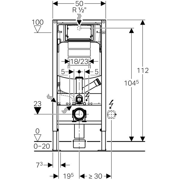Geberit Duofix ugradni element 111.367.00.5 - Слика 4