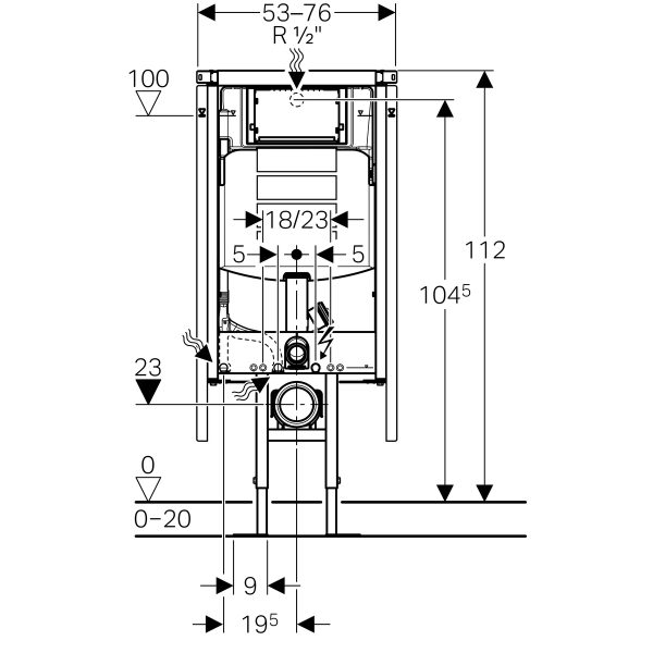 Geberit Duofix ugradni element 111.392.00.5 - Слика 4