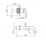 Rosan B/2 baterija za lavabo JB31401 - Slika 2