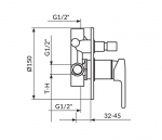 Rosan B/2 baterija za tuš kadu JB31901 - Слика 2