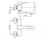 Rosan B/2 baterija za sudoperu/lavabo JB32115 - Слика 2