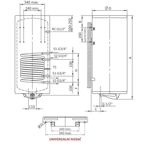 Talas KS kombinovano-solarni bojler - Слика 2