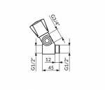 Rosan Ventil Sanitary Keramic AK55112 - Слика 2