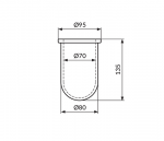 Čaša za WC četku JM908C - Слика 2