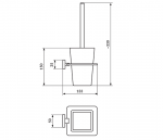 Držač WC četke Quadro JQ908 - Слика 2