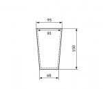Čaša za WC četku JQ908C - Слика 2