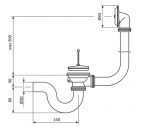Rosan Sifon za kadu S280/F - Slika 2