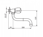 Rosan Ventil Sanitary KLasik Fumme AF52S200 - Слика 2