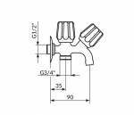 Rosan Ventil Sanitary KLasik Fumme AF57F12 - Слика 2