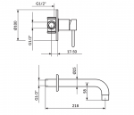Rosan Dark baterija za lavabo JD31401 - Слика 2