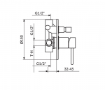 Rosan Dark baterija za tuš kadu JD31901 - Слика 2