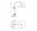 Rosan Dark baterija za kadu JD37251 - Слика 2