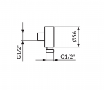Zidni priključak za tuš crevo PRGC1212 - Слика 2
