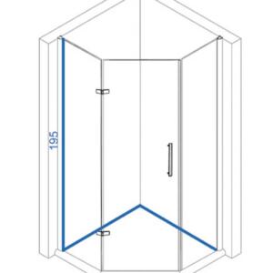 Linni 9001 Tuš kabina tehnički crtež