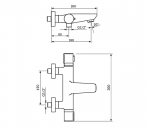 Rosan Stolz Thermo baterija za kadu 1T33101 - Слика 2