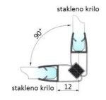 Silikonske dihtung lajsne sa magnetom za tuš kabine, SLAMAG2-PS10M - Slika 3