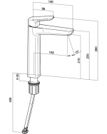 Rosan Stolz Black Baterija za lavabo 130109B - Слика 2