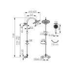 Ferro baterija sa usponskim tušem kadu linija Trinity NP71-TRM7U - Слика 2