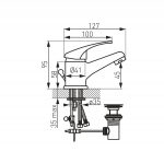 Ferro baterija za umivaonik linija Basic BBC2 - Слика 2