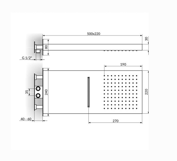 Konzola Tuš ruža S2 PTRUSP50 - Слика 3