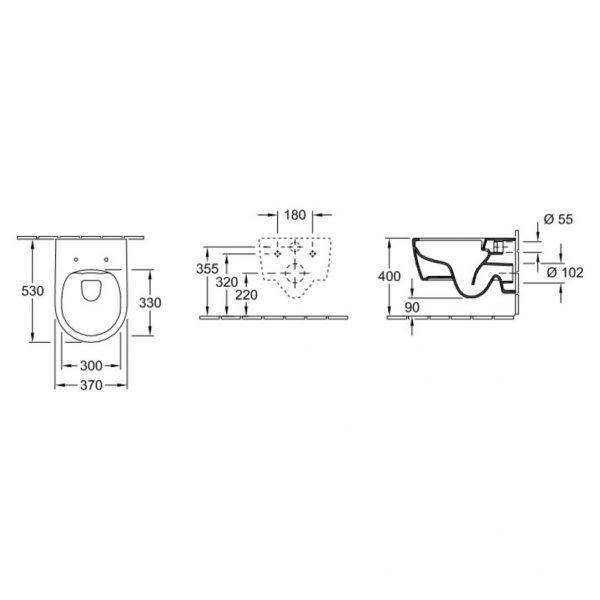 Konzolna WC šolja Avento Soul VILERY BOCH - Слика 3