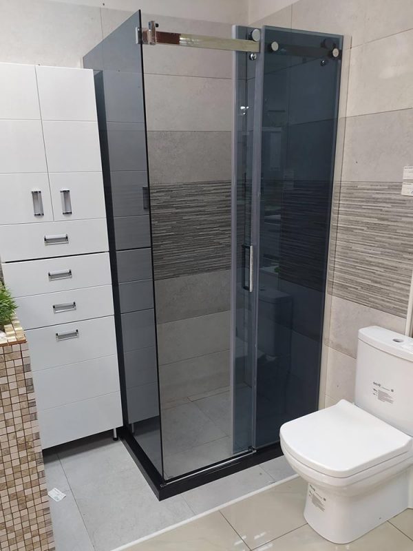 tuš kabina grej linni