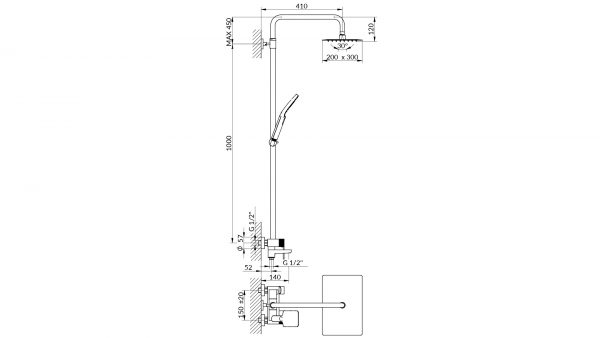 Rosan baterija za tuš kadu S2 237351 - Слика 2