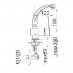 HERZ baterija za lavabo Fresh 00133 - Слика 2