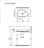 Umivaonik Etna mat crni nadgradni - Слика 2