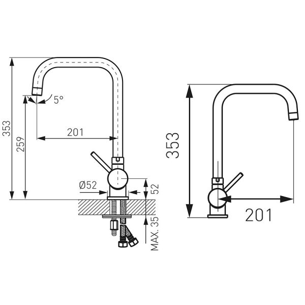 Ferro baterija sudopera serija Toledo/BTD4FUW - Слика 2