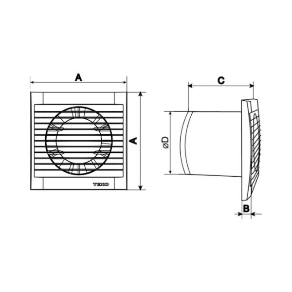 Texo Elite Ventilator silver sa klapnom - Слика 2