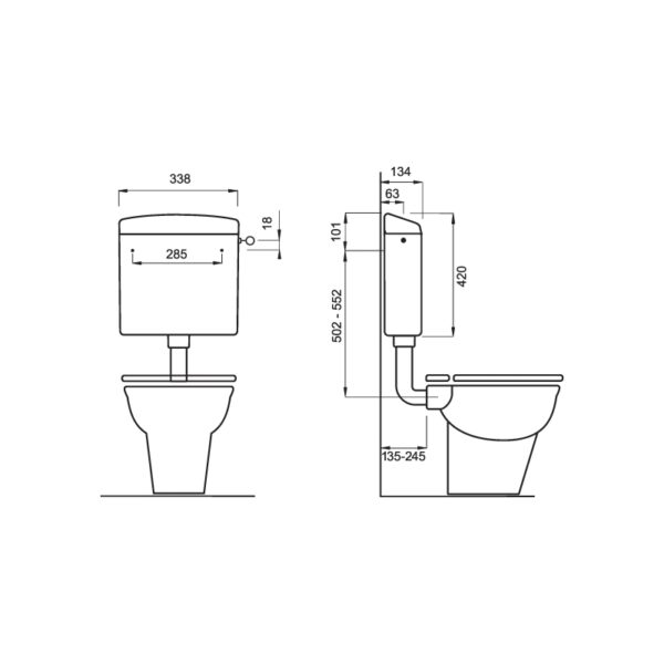 WC kotlic NM WISA 130 - 6 L - Слика 2
