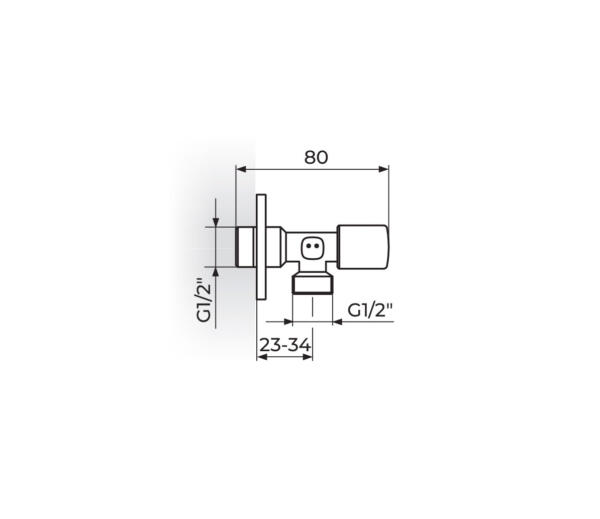 Ugaoni ventil Armor 1611212 - Слика 2