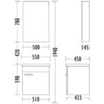 Ormarić sa lavaboom Adonis 55 I OGLEDALO - Слика 4