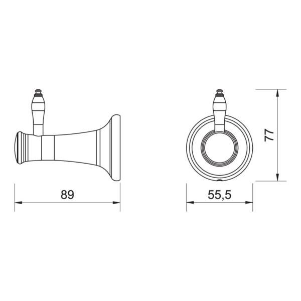 Držač za peškir Antica AAI05BR - Слика 3