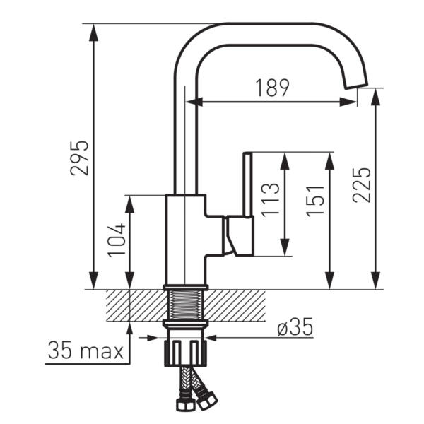 Slavina za sudoperu Freya krem BFR42S - Слика 2