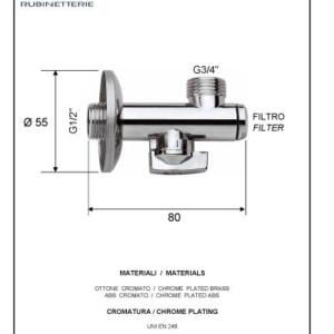 slavina veš mašine sa filterom Remer
