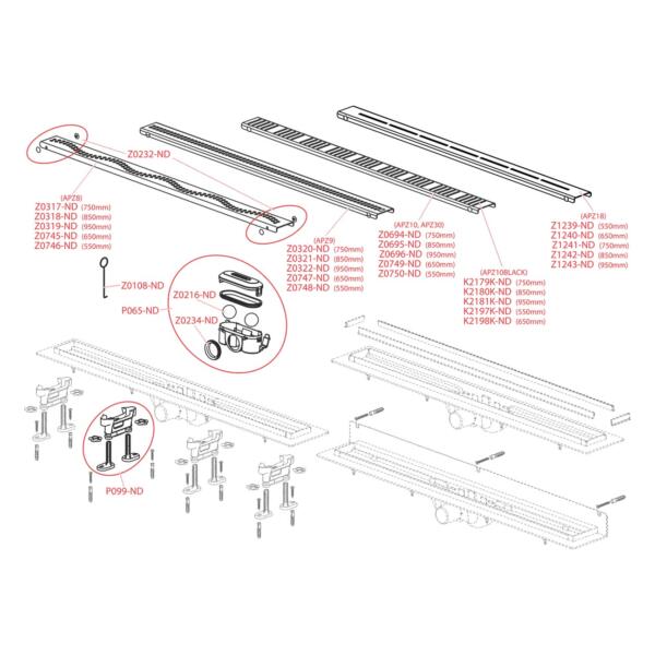 Tuš kanalica APZ30 Wall - Слика 2