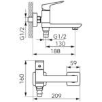 Ferro baterija za kadu Vitto BVI1RVL - Слика 3