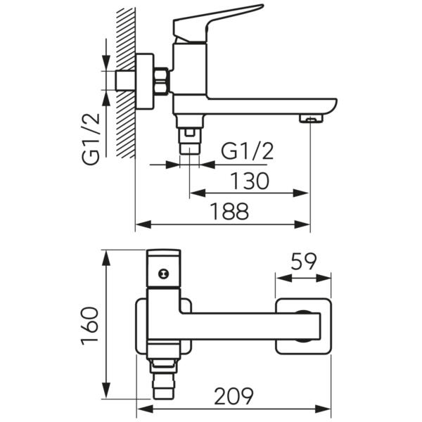 Ferro baterija za kadu Vitto BVI1RVL - Слика 3
