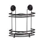 Ugaona dvospratna crna polica MagicFix-747