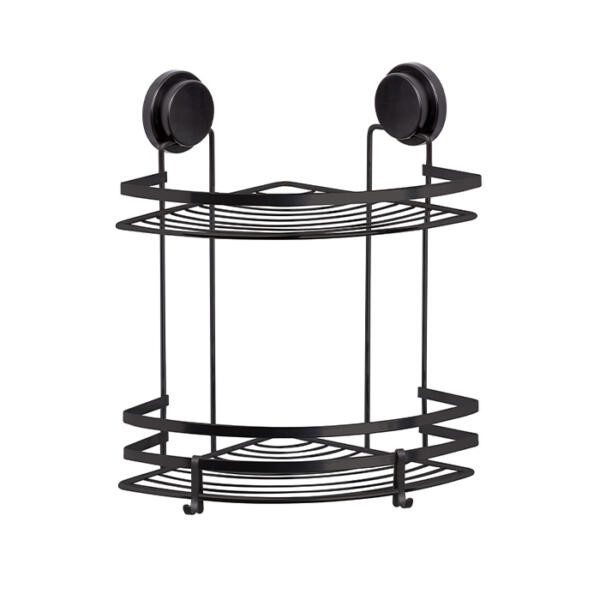 Ugaona dvospratna crna polica MagicFix-747 - Слика 1