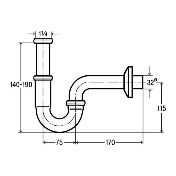 Sifon za umivaonik 5611 - Слика 3